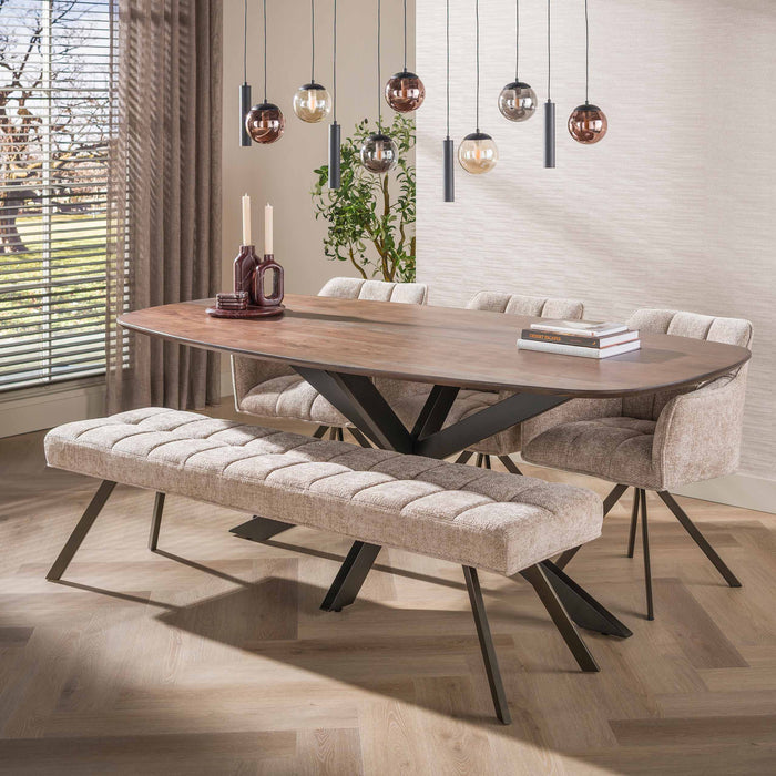 Bank Raster | Zand-bruin 180cm