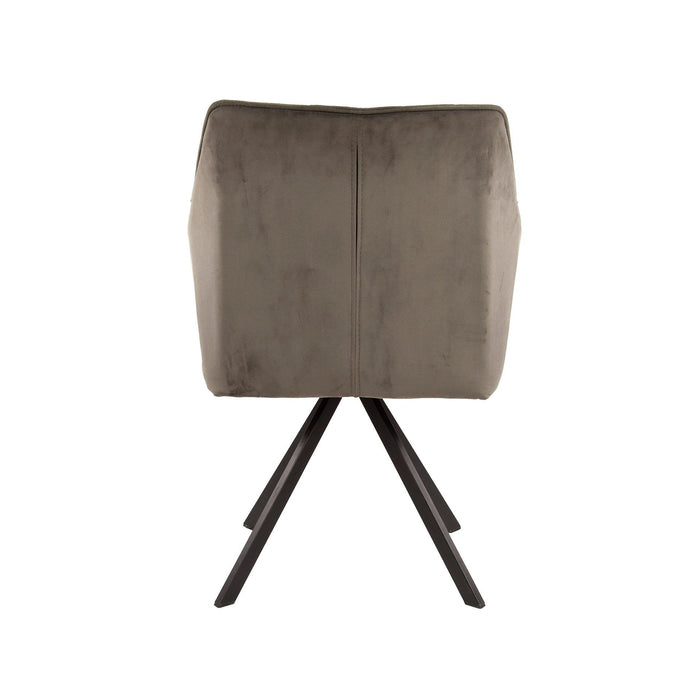 Eetkamerstoel Raster - Velours Antraciet