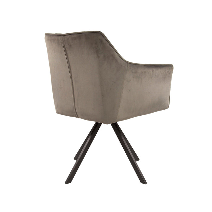 Eetkamerstoel Raster - Velours Antraciet