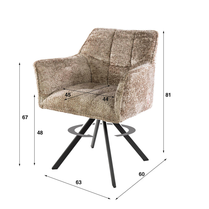 Eetkamerstoel Raster - Alura Zand