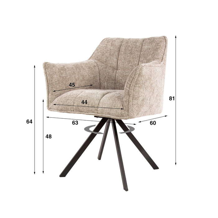 Eetkamerstoel Raster - Hoven Zand