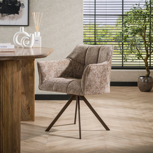 Armstoel Raster Draaibaar | Champagne-bruin
