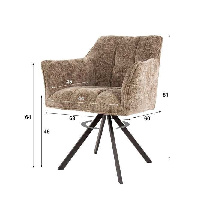 Eetkamerstoel Raster - Hoven Champagne