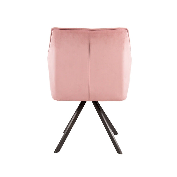 Eetkamerstoel Raster - Velours Roze