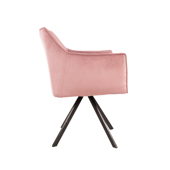 Eetkamerstoel Raster - Velours Roze