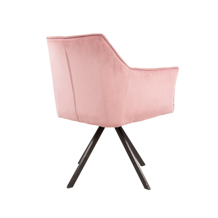 Eetkamerstoel Raster - Velours Roze