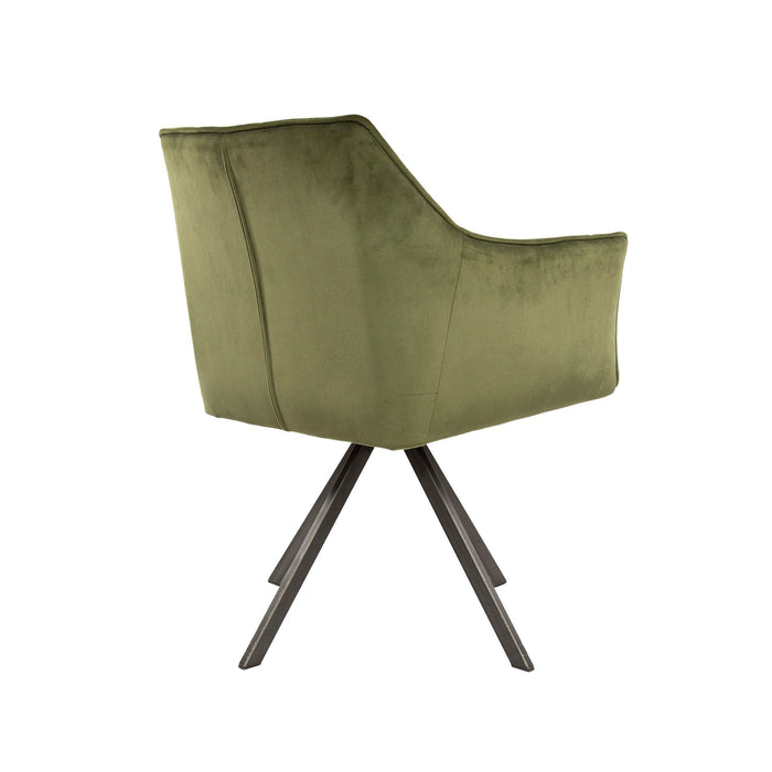 Eetkamerstoel Raster - Velours Groen