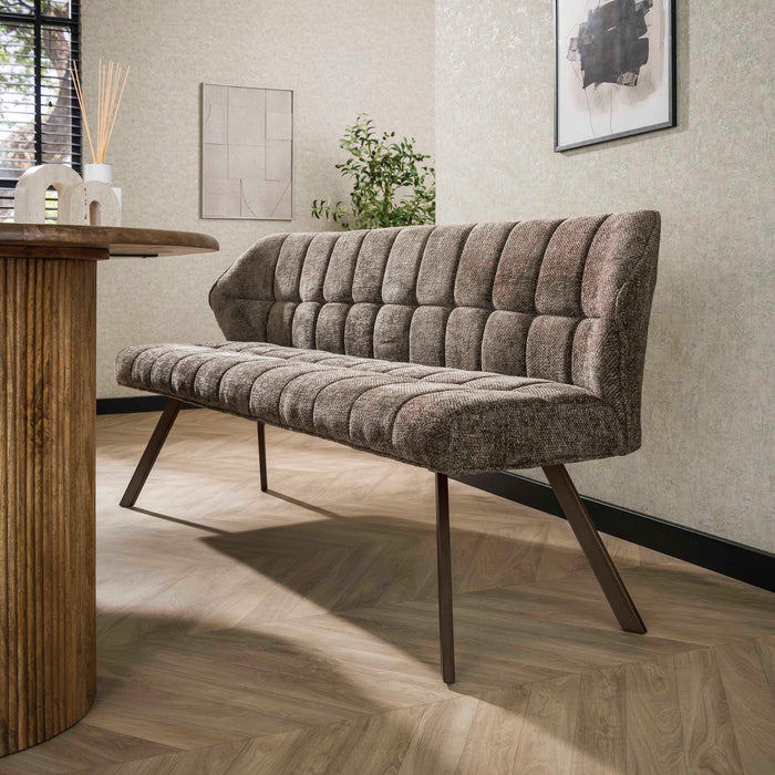 Eetkamerbank Raster | Taupe-bruin