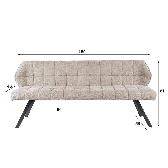 Eetkamerbank Raster | Zand