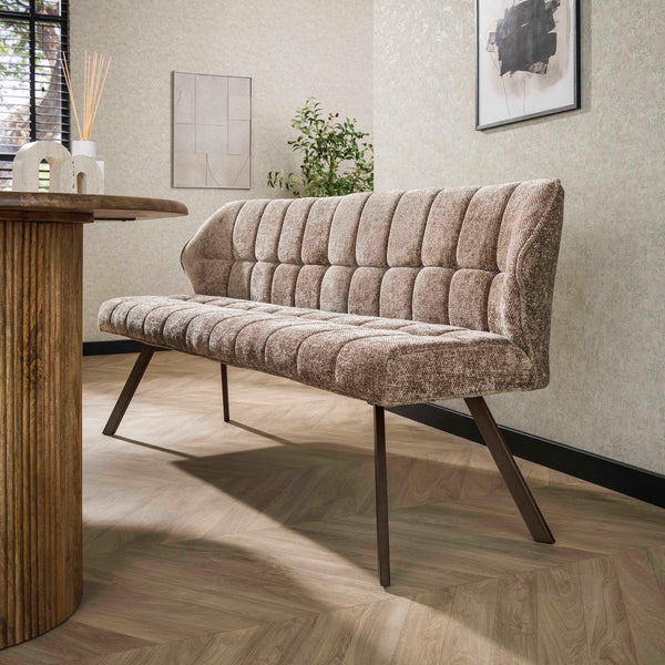 Eetkamerbank Raster Hoven | Champagne-bruin