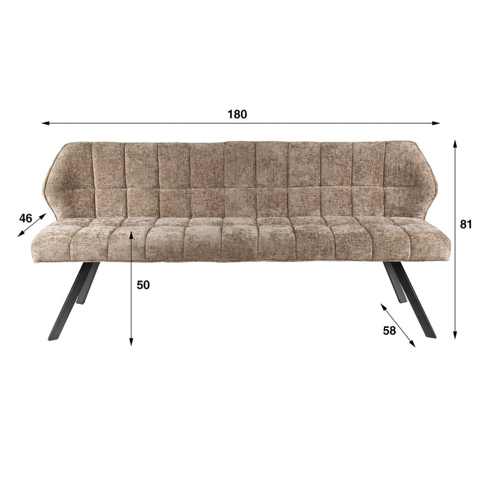 Eetkamerbank Raster | Champagne