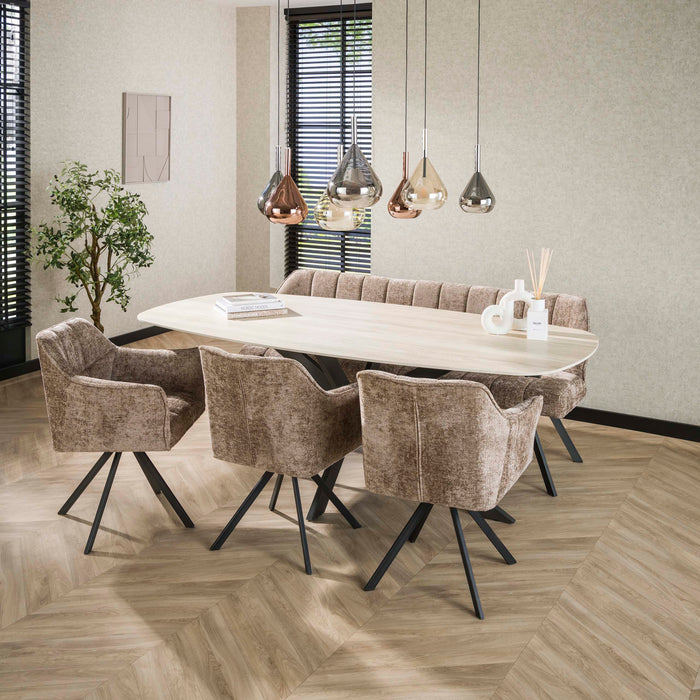 Eetkamerbank Raster | Champagne