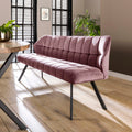 Eetkamerbank Raster Velours | Roze