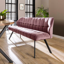 Eetkamerbank Raster Velours | Roze