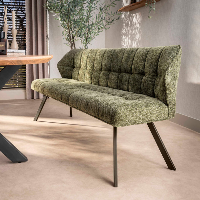 Eetkamerbank Raster | Groen-bruin