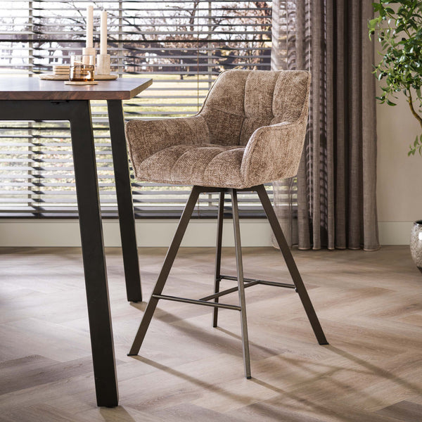 Barstoel Raster Hoven | Champagne-bruin