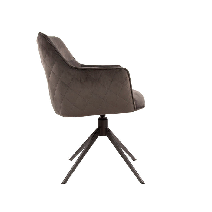 Eetkamerstoel Pull - Velours Antraciet