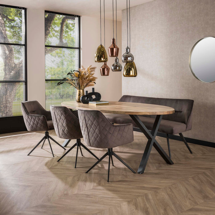 Eetkamerstoel Pull - Velours Antraciet