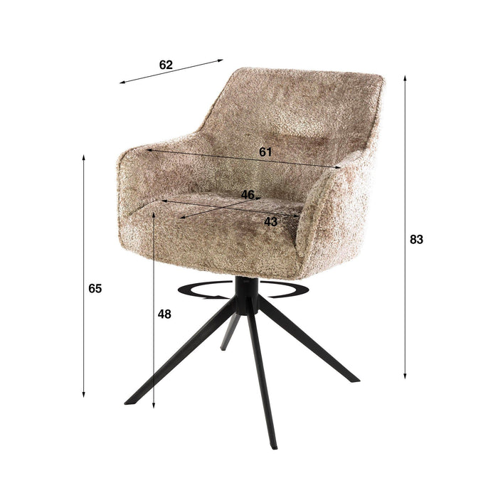 Eetkamerstoel Pull - Alura Zand