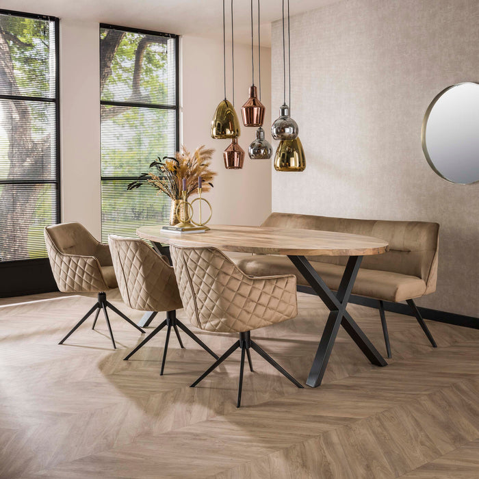 Eetkamerstoel Pull - Velours Champagne