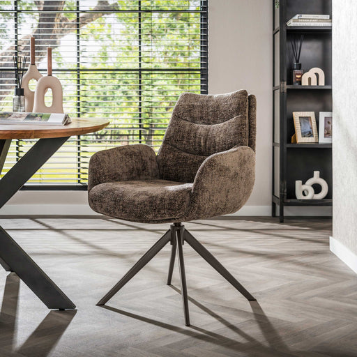 Armstoel Lounge Draaibaar | Taupe-bruin