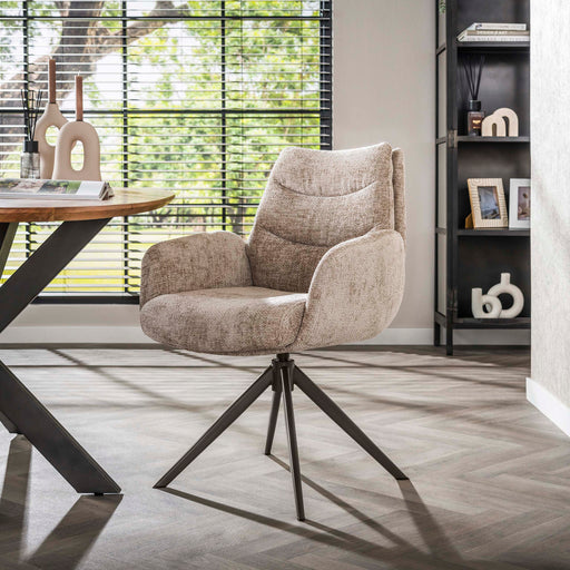 Armstoel Lounge Draaibaar | Zand-bruin