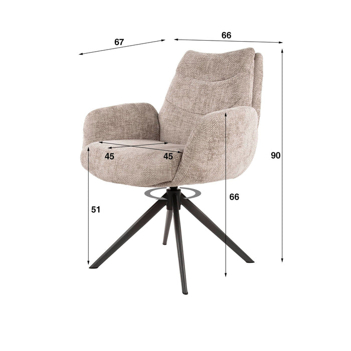 Eetkamerstoel Lounge - Hoven Zand