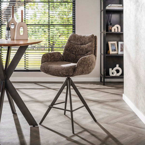 Barstoel Lounge Draaibaar Hoven | Taupe-bruin