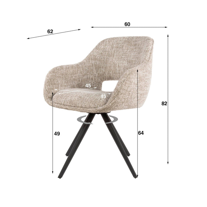 Eetkamerstoel Spring - Eagle Crème