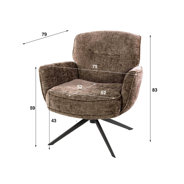 Fauteuil Forza draaibaar - Hoven zand