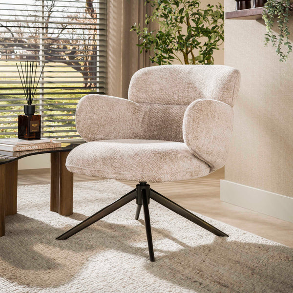 Fauteuil Flex Draaibaar Hoven | Zand-bruin