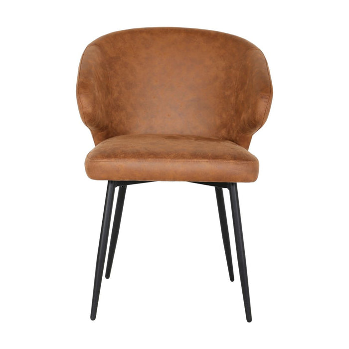 Eetkamerstoel Pete – Microleder Cognac
