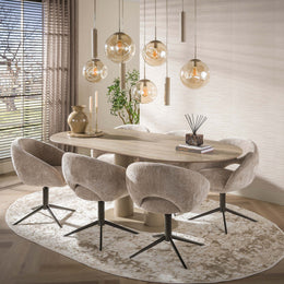 Eettafel Selvo | Zand Travertin 215cm