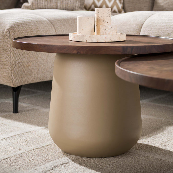 Salontafelset Dune Rond Set van 2 | Beige