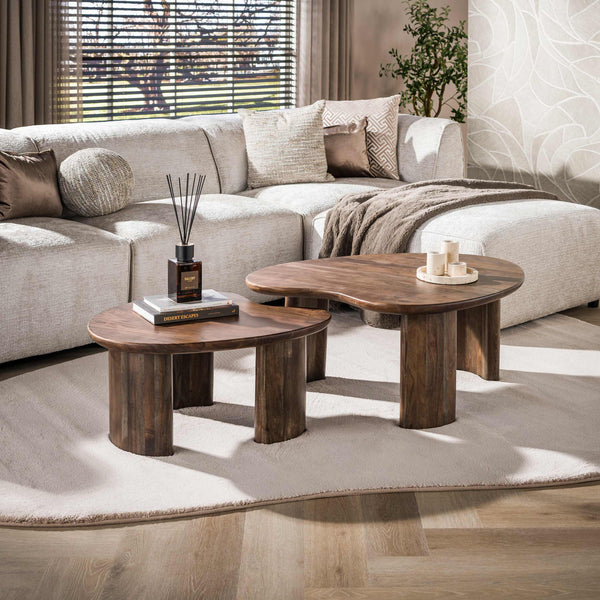 Salontafel Mova Set van 2 | Brown