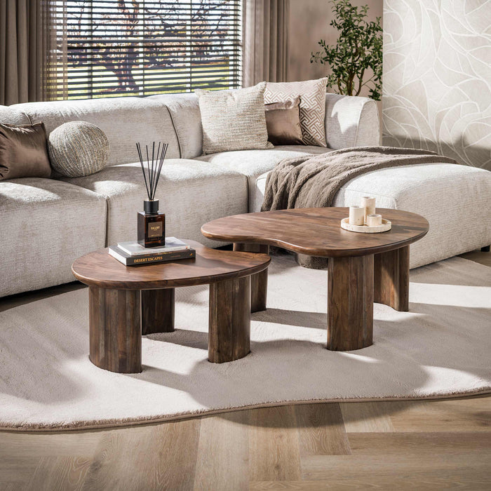 Salontafel Mova Set van 2 | Bruin