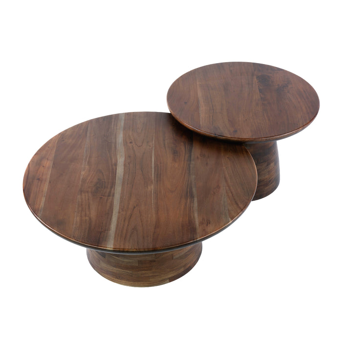 Salontafelset Mova Rond Set van 2 | Bruin