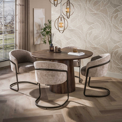 Eettafel Central Rond | Bruin