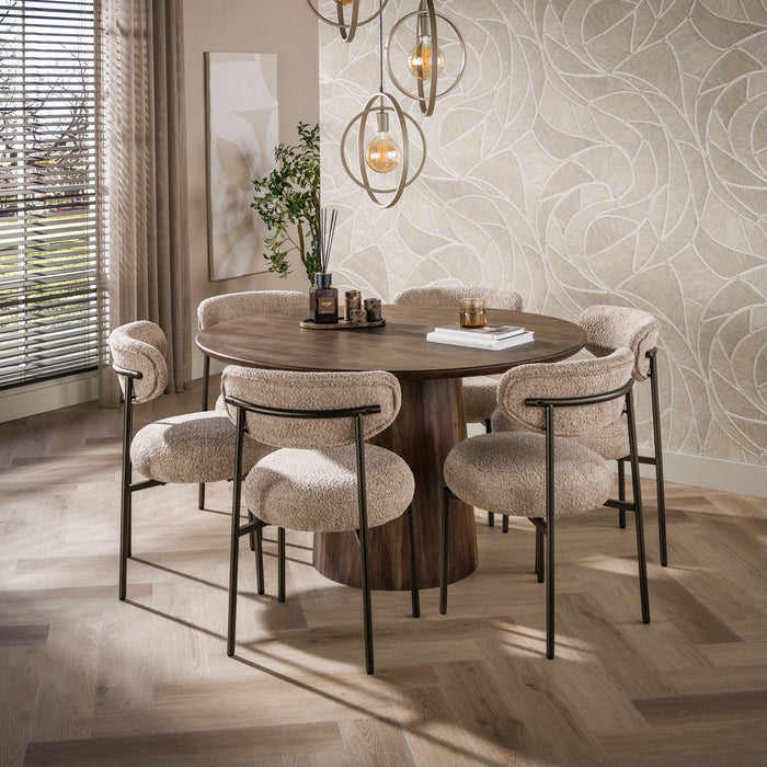 Eettafel Central Rond | Bruin