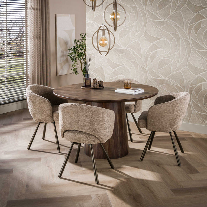 Eettafel Central Rond | Bruin