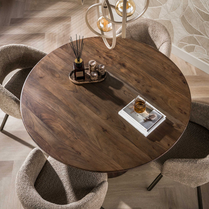 Eettafel Central Rond | Bruin