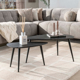 Salontafelset Onyx Peervormig | Melamine 80/60cm