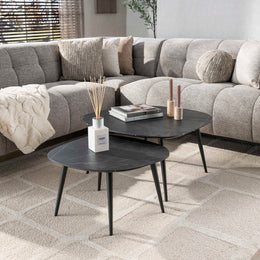 Salontafelset Onyx Rock Vierhoekig | Melamine 85/64cm
