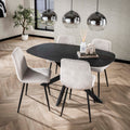 Eettafel Onyx Ovaal | 3D melamine graphite