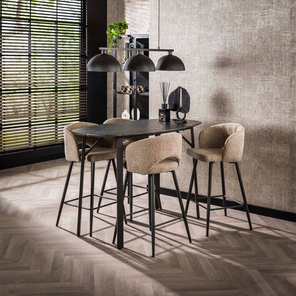 Bartafel Onyx melamine - 140cm