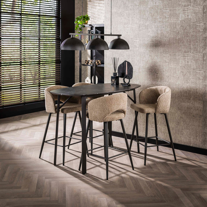 Bartafel Onyx melamine - 140cm