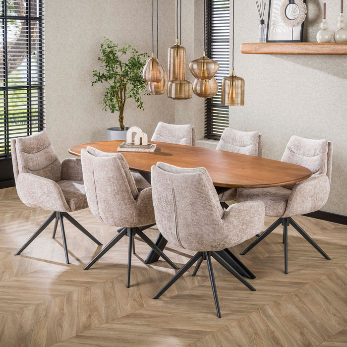 Eettafel Cliff Naturel - 215cm | Deens Ovaal