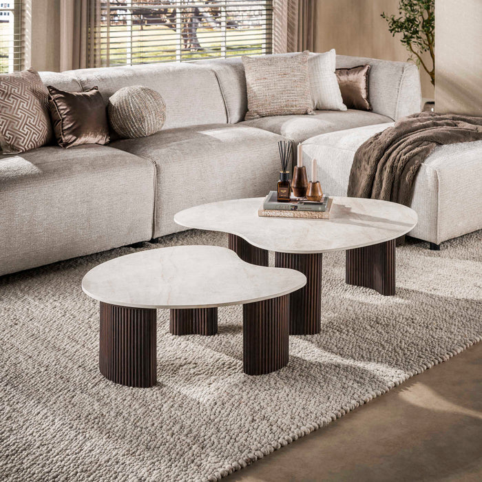 Salontafelset Ceramo | Donkerbruin - keramiek Aperto
