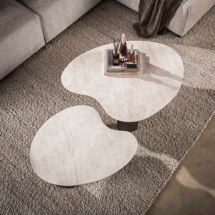 Salontafelset Ceramo | Donkerbruin - keramiek Aperto