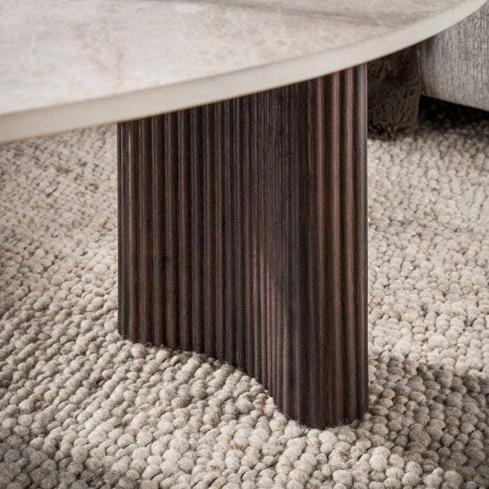 Salontafelset Ceramo | Donkerbruin - keramiek Aperto